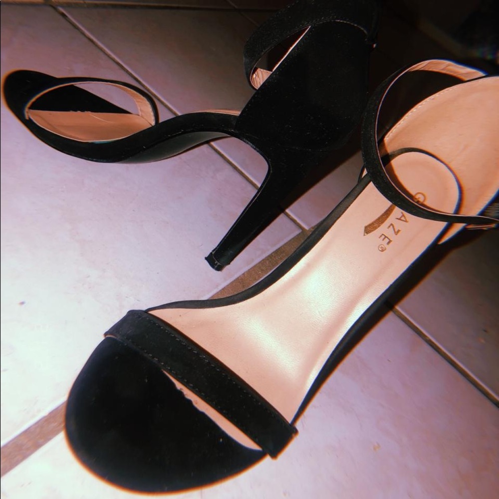 Open black heels